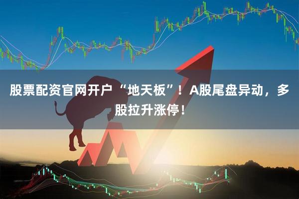 股票配资官网开户 “地天板”！A股尾盘异动，多股拉升涨停！